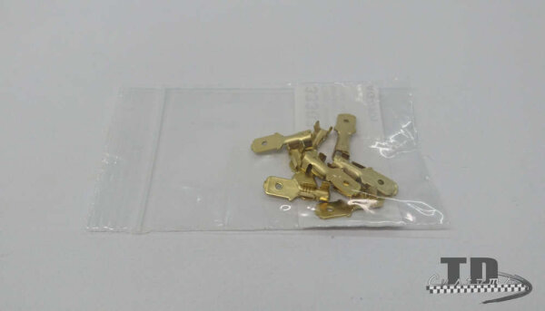 Kabelschuh Flachstecker 6,3mm &Oslash;=0,5-1,0mm&sup2; DIN 46248 10stk.