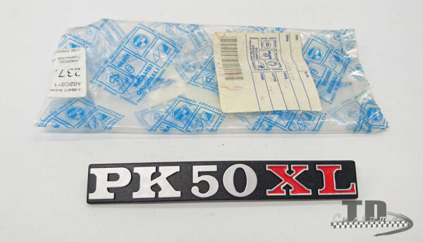 Schriftzug Seitenhaube + Gep&auml;ckfach Piaggio Vespa PK50 XL
