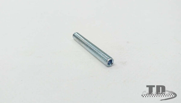 Threaded pin with tapered head M6x45mm DIN 913, galvanized with hexagon socket