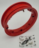 Rim FA ITALIA, tubeless, Octopus, 2.10-10 inch aluminum, Lambretta - red