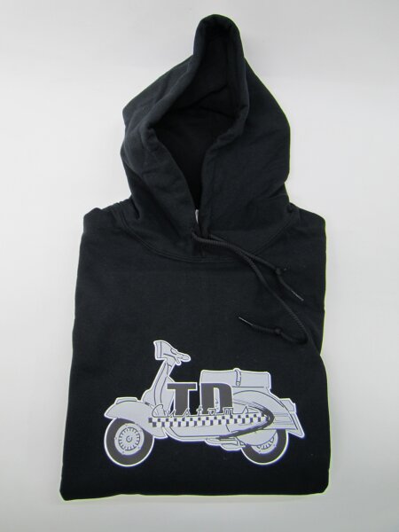 TD-Customs Vespa Kapuzenpullover Gr&ouml;&szlig;e L - schwarz