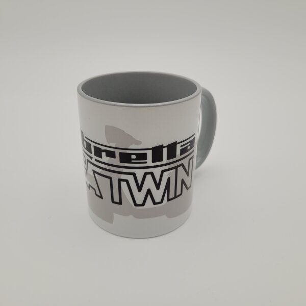 Tasse Lambretta TARGATWIN by TD-CUSTOMS - grau/wei&szlig;