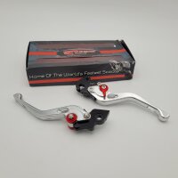 Brake lever/clutch lever PM TUNING Sport, Lambretta, adjustable for Grimeca brake pump - silver