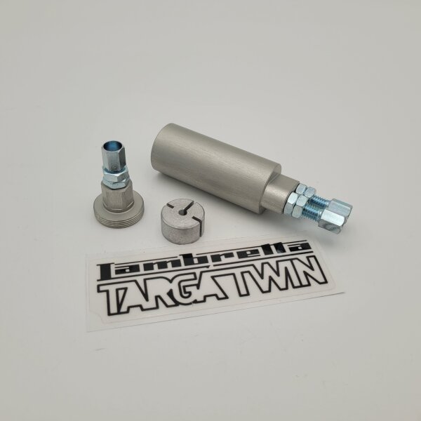 Cable splitter aluminum 1 to 2 cables Lambretta TARGATWIN 250, 275, 275R - silver anodized