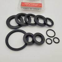 Shaft seal set ARIETE engine and brake front incl. O-rings LAMBRETTA LI 125-150 (series 2-3), LIS, SX, TV (series 2-3), GP/DL - 11 pieces