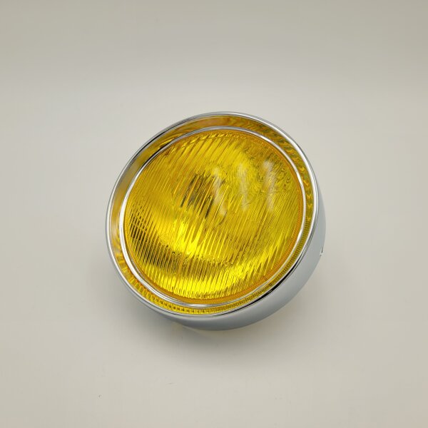 Headlight BOSATTA yellow round &Oslash; 130 mm for Vespa 125 GTR/​TS/​150 SprintV/​180-200 Rally