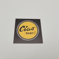 Piaggio CIAO sticker &quot;Ciao Baby!&quot; - yellow