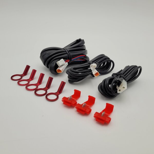 Cable set extension cable SIP speedometer for fuel tap, Blackbox 2.0, temperature sensor, 3x power thieves, 5x eyelet temperature sensor