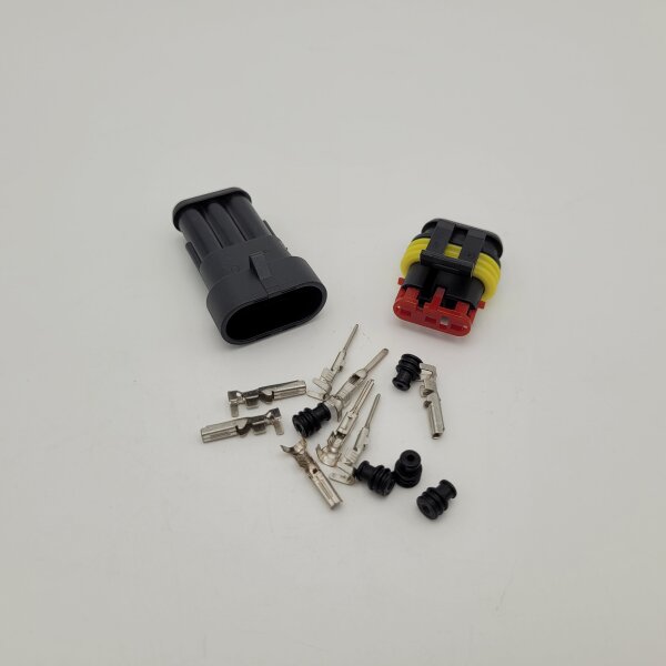 Connector set for wiring harness BGM type series 060 AM SpecialSeal, 0.85-1.25mm&sup2;, waterproof - 3 plug contacts