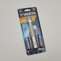 Taschenlampe Alu F10 Light Varta mit 2 AAA Batterien