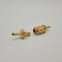 Quick disconnect coupling 2 mm fuel hose/petrol hose - brass