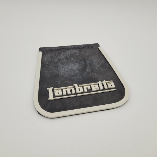 Splash flaps with Lambretta lettering for series 1-3 - black/white