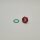 Oil level control screw Lambretta aluminum with sight glass - red