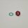 Oil level control screw Lambretta aluminum with sight glass - red