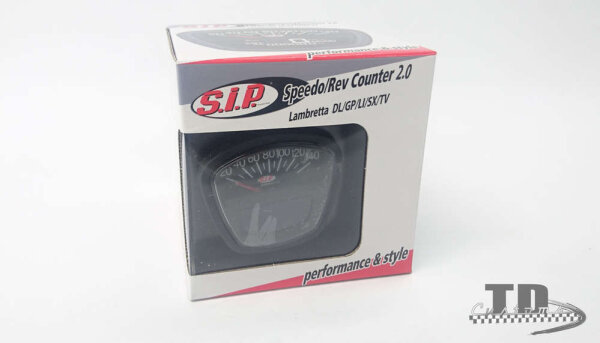 Tachometer / speedometer SIP 2.0 for Lambretta Series 3 black