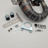 Auspuff EGIG PERFORMANCE Python S &Oslash;=32mm (54-60mm Stehbolzenabstand), verschraubter XXL Endd&auml;mpfer (&Oslash;70mm) - Vespa ET3, PV125