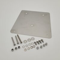 License plate base plate 180x200mm Lambretta series 1-2 - stainless steel