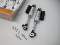 Front shock absorber Lambretta Targaline adjustable with reservoir - silver