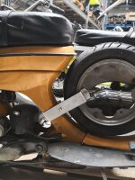 Spare Wheel Holder TD-Customs Lambretta Lui, Luna, Vega, Cometa - Stainless Steel